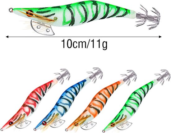 Shrimp Lure Box - 4-Pack - Glowing Shrimp Lure - Squid and Shrimp Lure - Night Fishing - Shrimp Lure - Fluorescent Artificial Fish Lure - Super Realistic - Image 5