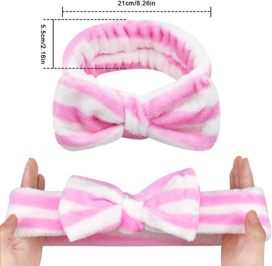 4-Piece Headbands for Women - Bow Headbands - Headbands - Suitable for Spa - Facial Cleansing - Makeup - Shower & Spa - Image 7