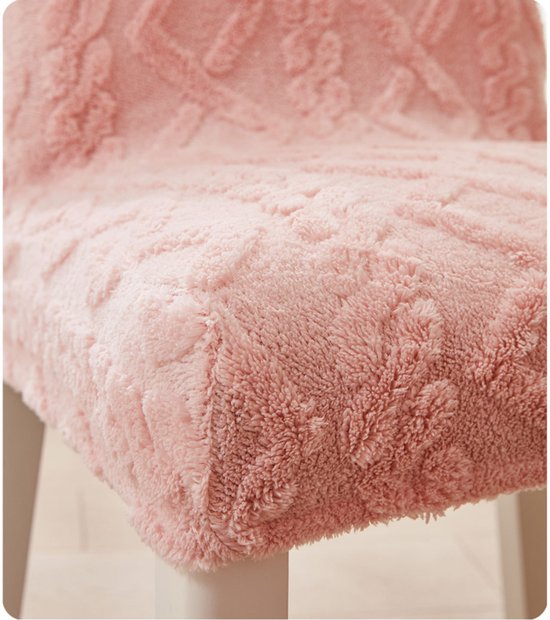 Chair Covers - Pack of 2 - Chair Covers for Home Use - Universal Model - Full Coverage Including Backrest - Stool Covers - Chair Cushions - Non-Slip and Thickened - Pink - Image 5