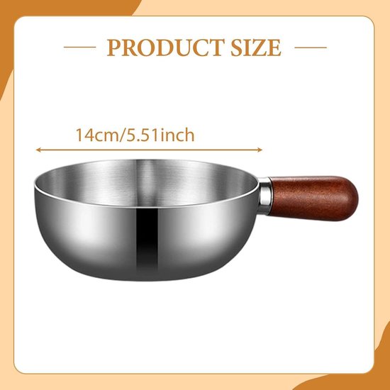 Stainless steel breakfast bowl - Small walnut wood pot for one person - Suitable for fruit salad, yoghurt and muesli (13cm bowl with lid, spoon) - Image 6