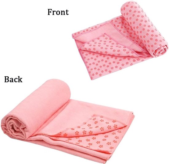 Yoga towel - Yoga towel - Yoga towel - Moisture-regulating and non-slip - Yoga towel - Quick-drying yoga mat fabric - Breathable yoga mat with mesh storage bag - Suitable for hot yoga, pilates and fitness - Pink - Image 6