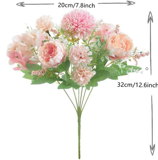 Artificial Flowers - Plastic Flower Arrangements - Valentine's Day Decorations - Sustainable Home Decor for Weddings, Living Rooms and Dining Tables (Pink) - Image 5