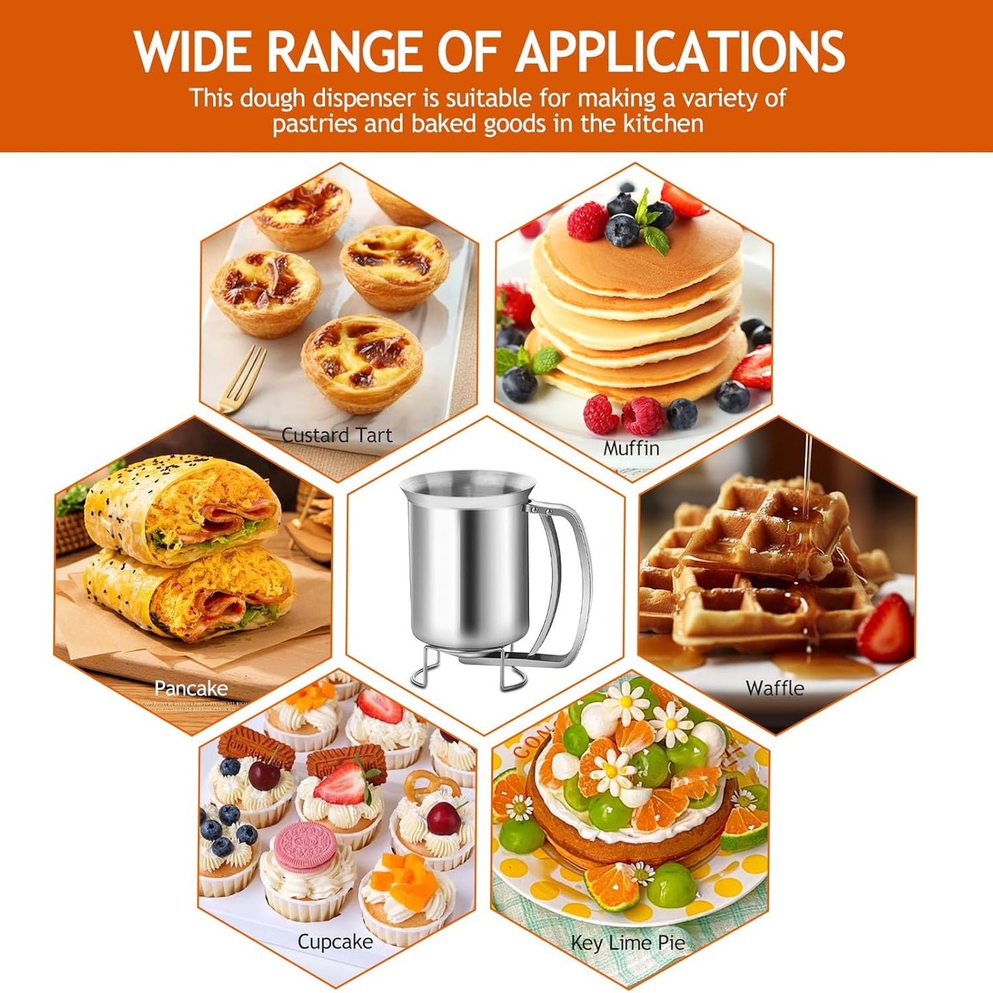 Batter Pourer - 900 ml With Squeeze Lever - Kitchen Aid For Cake And Pie - Image 5