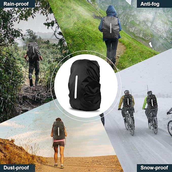 Backpack Cover - Waterproof and Reflective Protection - For Cycling and Hiking - 35 Liters - Image 5