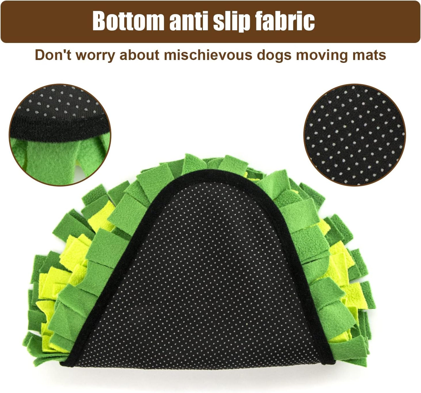 Snuffle Mat - Avocado Design with Foldable - For Dogs and Cats - Green Training Mat - Pet Activity - Image 5