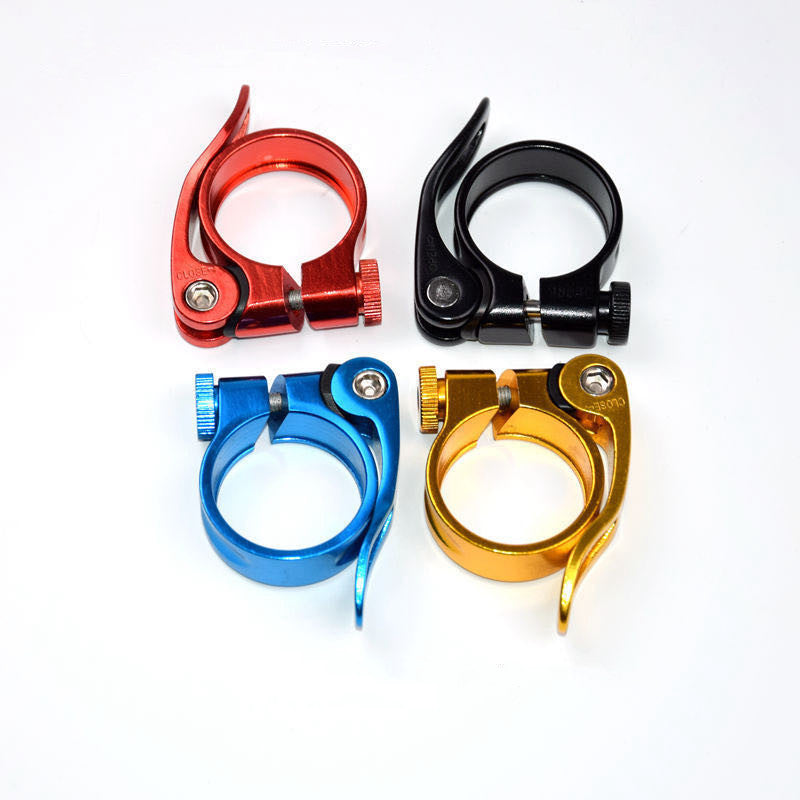 Mountain bike seatpost clamp - aluminum alloy - quick release seatpost clamp - 28.6 mm - black - Image 2