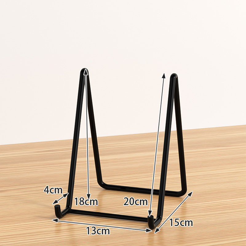 Photo Frame Stand - Set of 4 - Medal and Certificate Stand - Creative Standing Glass Photo Stand - Black - Image 4