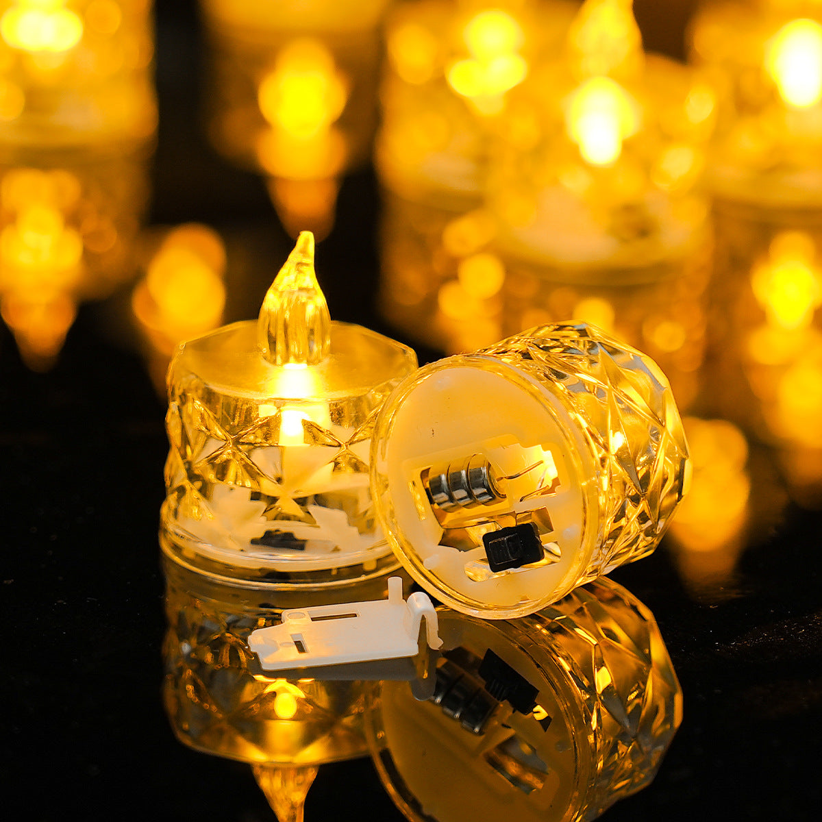 LED Candles - Candle Lighting - LED Electronic Candles - Clear Crystal - Proposal Decorative Lighting - Birthday Gift Acrylic Candle Lighting - Image 4