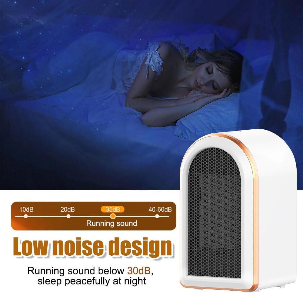 Fan Heater - 1200W Portable Heater with PTC Graphene Heating - Fast Heating, 360° Heat Circulation, Quiet Operation, 12-Hour Timer, LED Display - Image 5