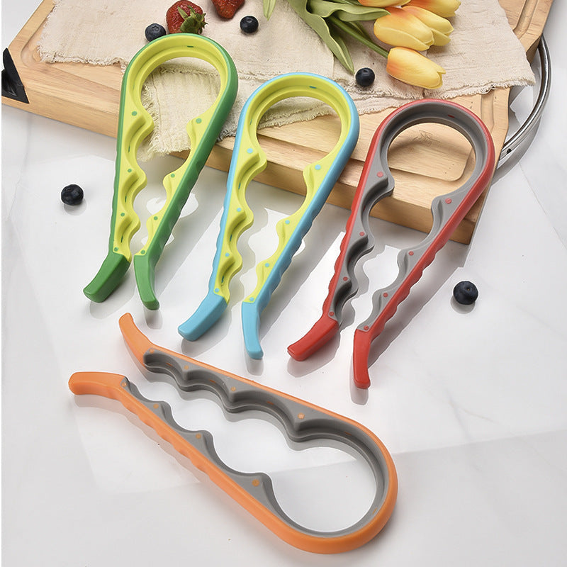 Set of 4 Multifunctional Openers - Jar Opener & Bottle Opener - Non-Slip Kitchen Utensils - For the Elderly & Weak Hands - 4 Colors - Image 5