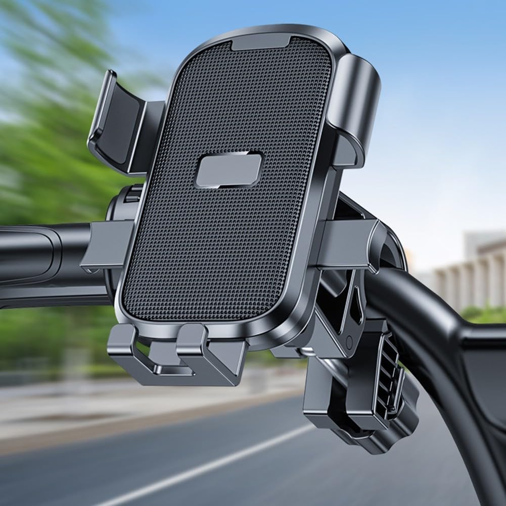 Bicycle Phone Holder - Universal - Shock and Vibration Protection Bicycle/Motorcycle/Scooter/ATV - Phone Stand - Smartphone Holder - 360 Degree Rotatable - Pink - Image 8