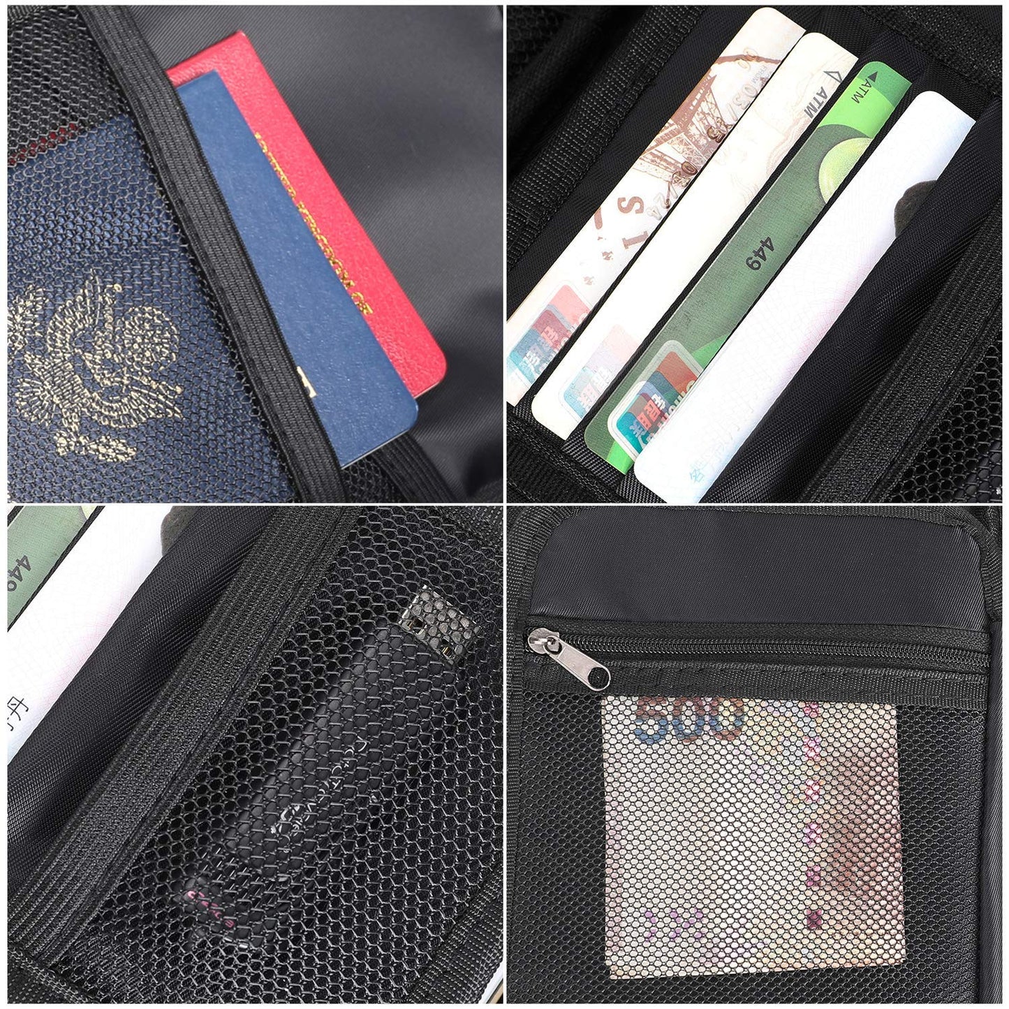 Document Organizer - Storage Bag with Combination Lock - Travel Folder - Documents - Passport Holder - Office Supplies - Security Bag - Water-Repellent - Tablet Storage - Administration - Holiday Accessories - Briefcase - Black - 1 Piece - Image 8