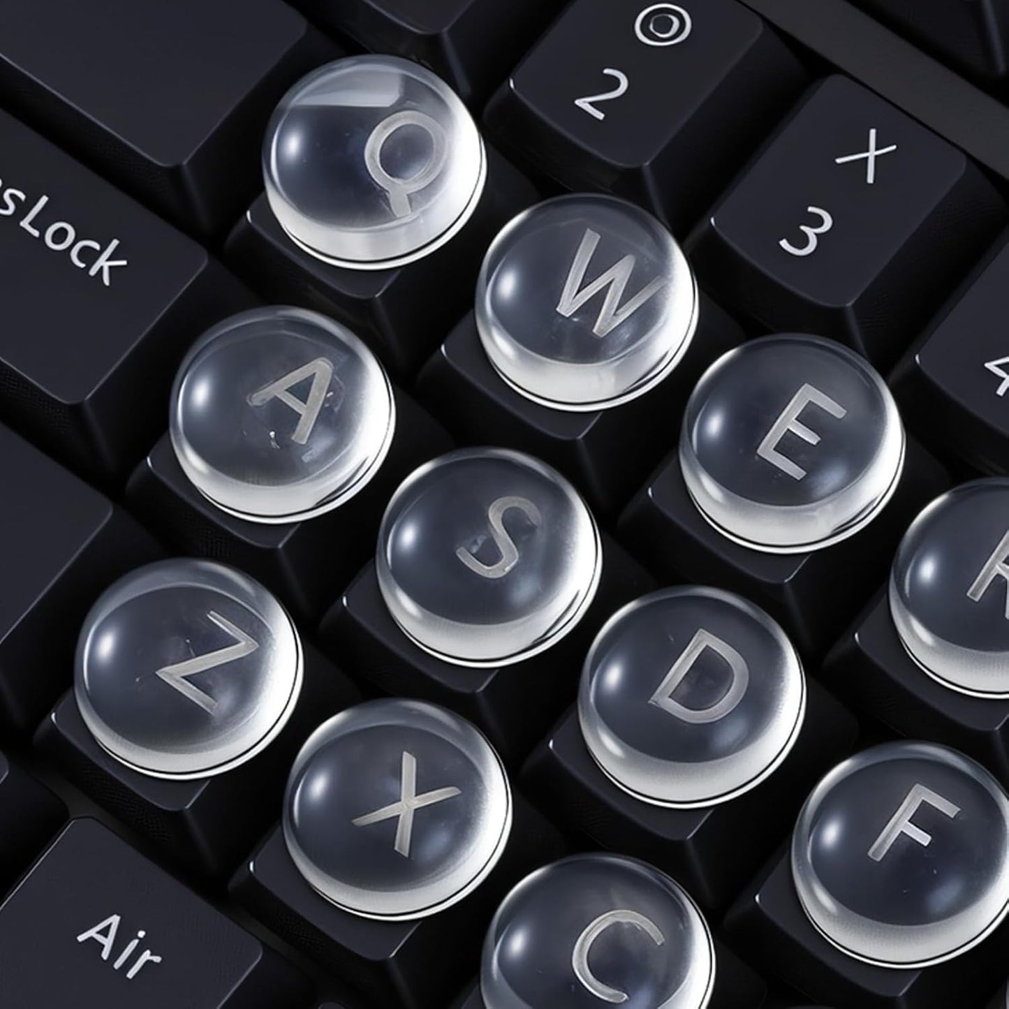 Keyboard Stickers - Typing with Long Nails - 3D Silicone Keycaps - Laptop Accessories - Nail Protectors - Tactile Marking - Keyboard Protection - Anti-Slip Keys - Typewriter Effect - Universal Round Buttons - High Transparency - 72 Pieces - Image 7
