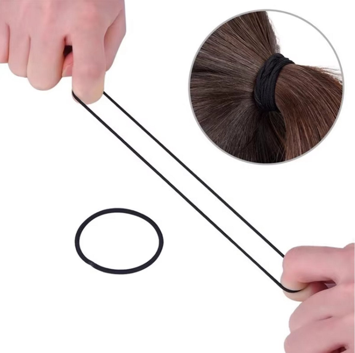 10x Hair Ties | Hair Ties | Black - Image 6