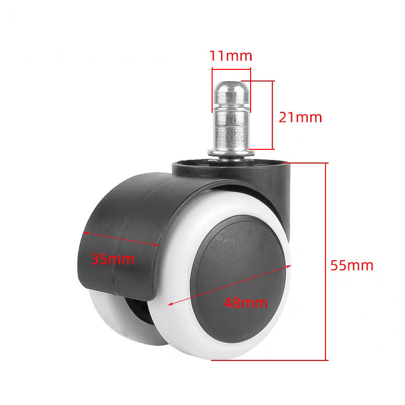 5-Piece 2-Inch Office Chair Replacement Rubber Wheels - Universal Heavy-Duty Casters - Image 5