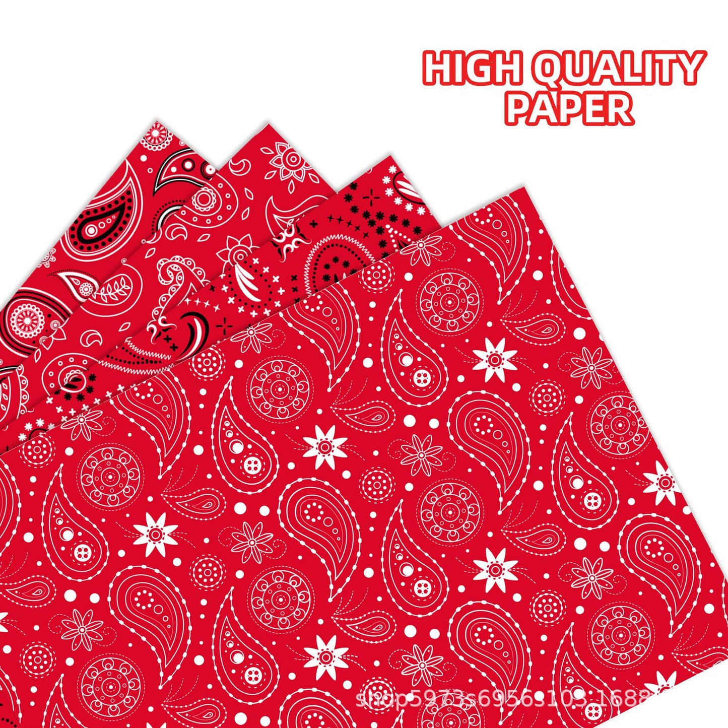 Gift Box Decorative Wrapping Paper - Style WZ003 (12-Sheet Set) - Image 5