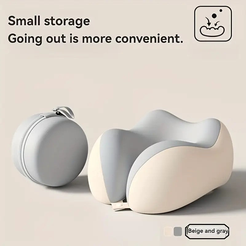 grey Travel & Home Neck Pillow – Ergonomic, portable, perfect for sleep. Fits desks, cars, and long flights. Features slow rebound foam, washable cover. - Image 9