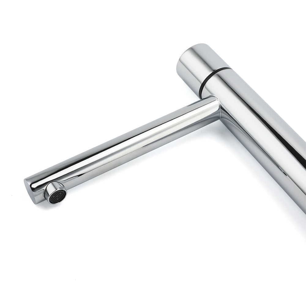 WELS 6L/min Tall Basin Mixer Vanity Sink Bubble Faucet Tap Laundry Chrome Round - Image 8