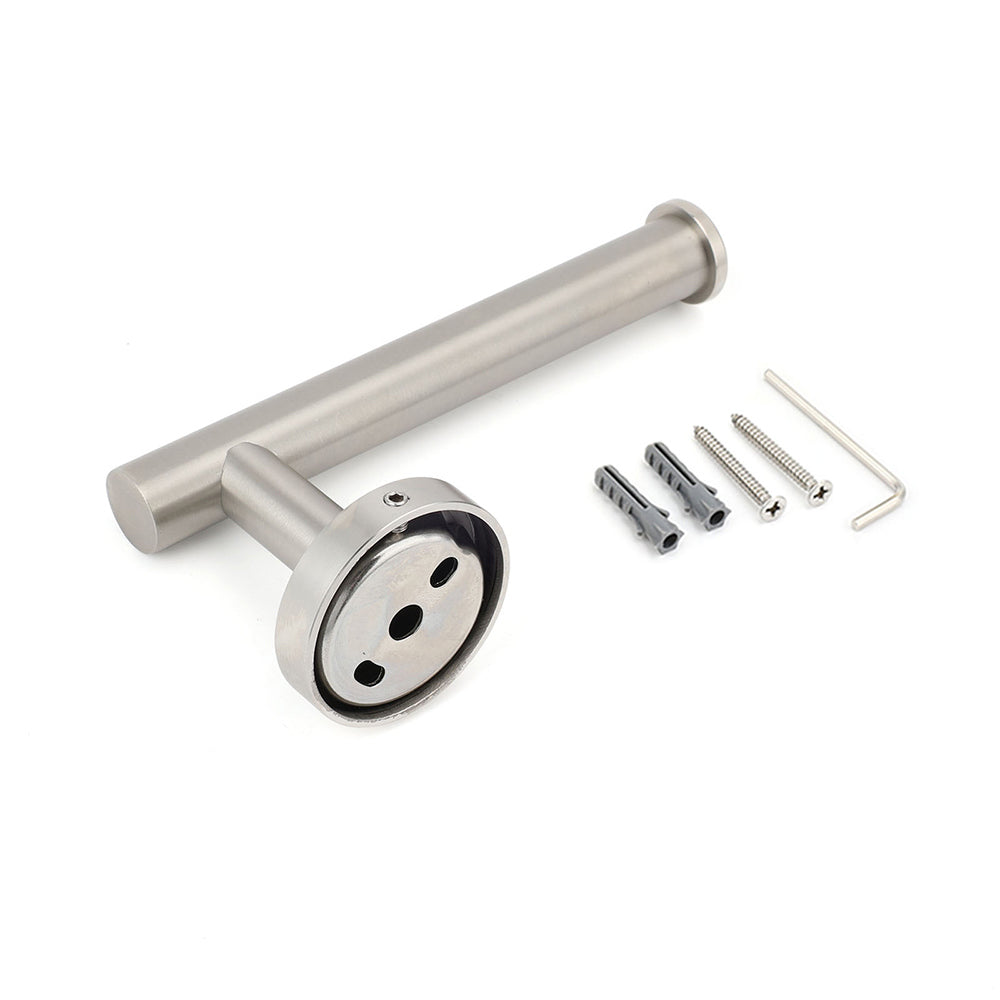Brushed Nickel Stainless Steel Toilet Paper Roll Tissue Holder Rack Kit Bathroom - Image 4