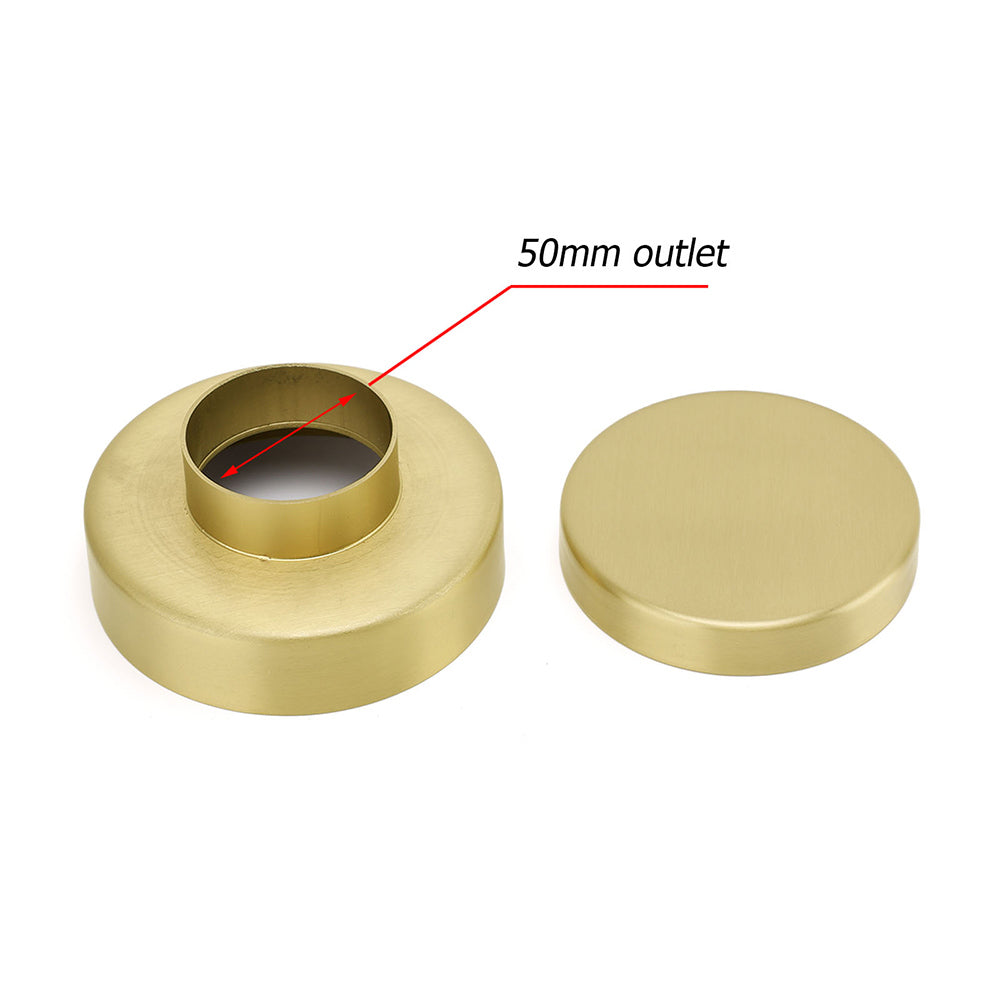 Brushed Gold Round 100mm Diamater Tile Insert Floor Drain Shower Grate 50mm Out - Image 4