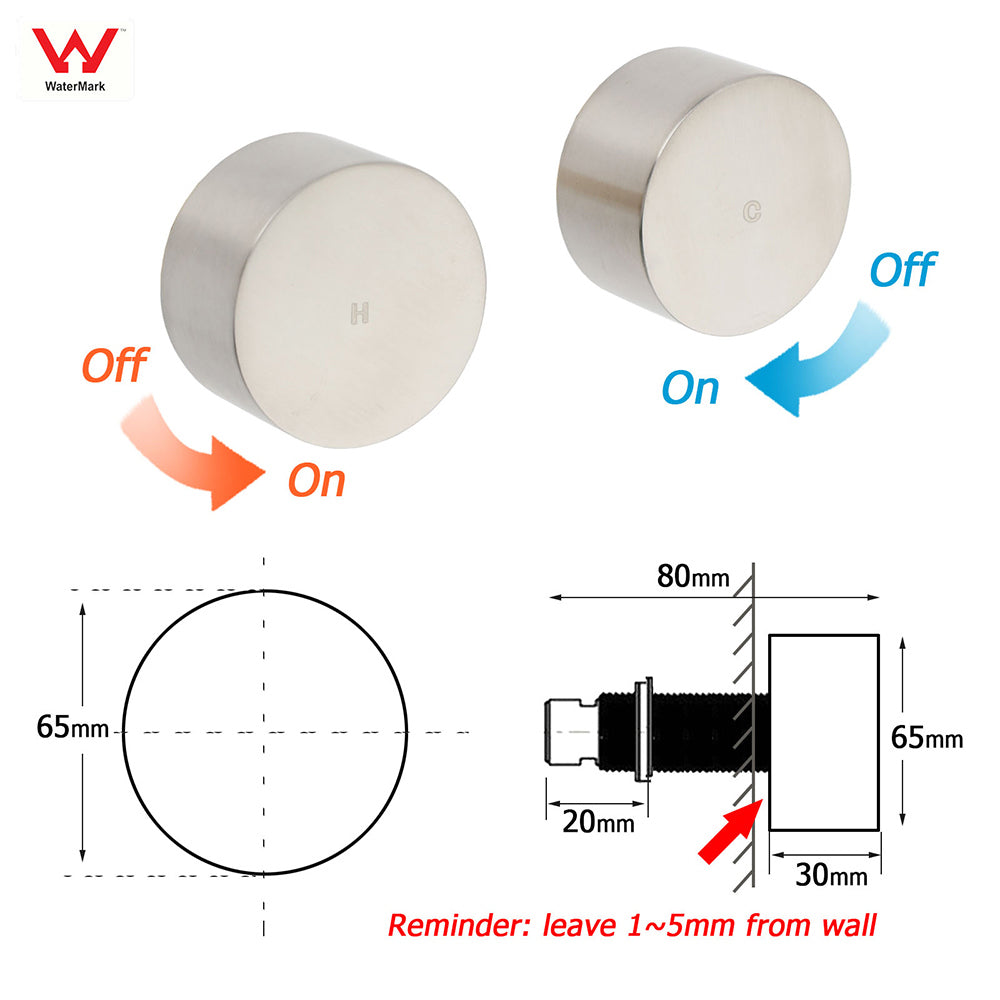 WELS Brushed Nickel Dual Shower Set Sliding Rail Arm 12" Round Head Metal Handheld Twin Taps Valve - Image 8