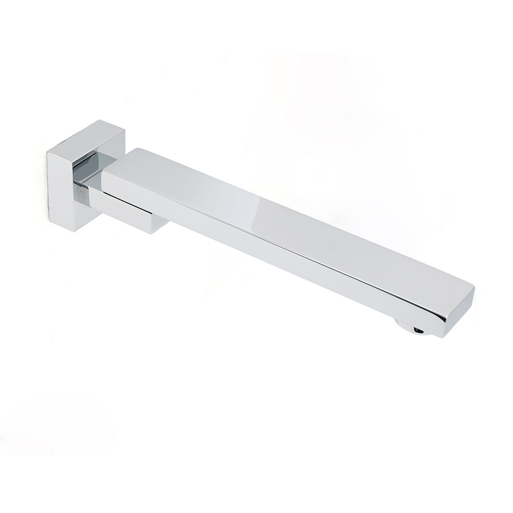 Chrome Square Stainless Steel Shower Bathtub Water Spout Faucet Outlet Tap 180° Swivel Set - Image 6