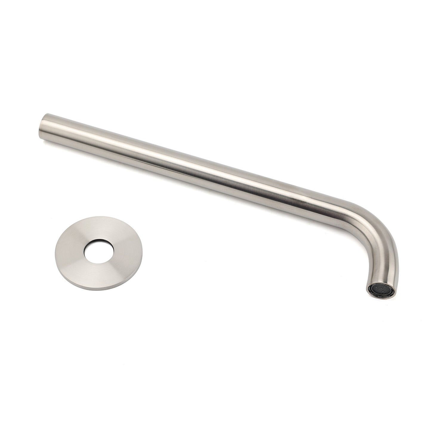 Brushed Nickel 300mm Extra Long Wall Mounted Extention Bathtub Filler Spout Set - Image 6