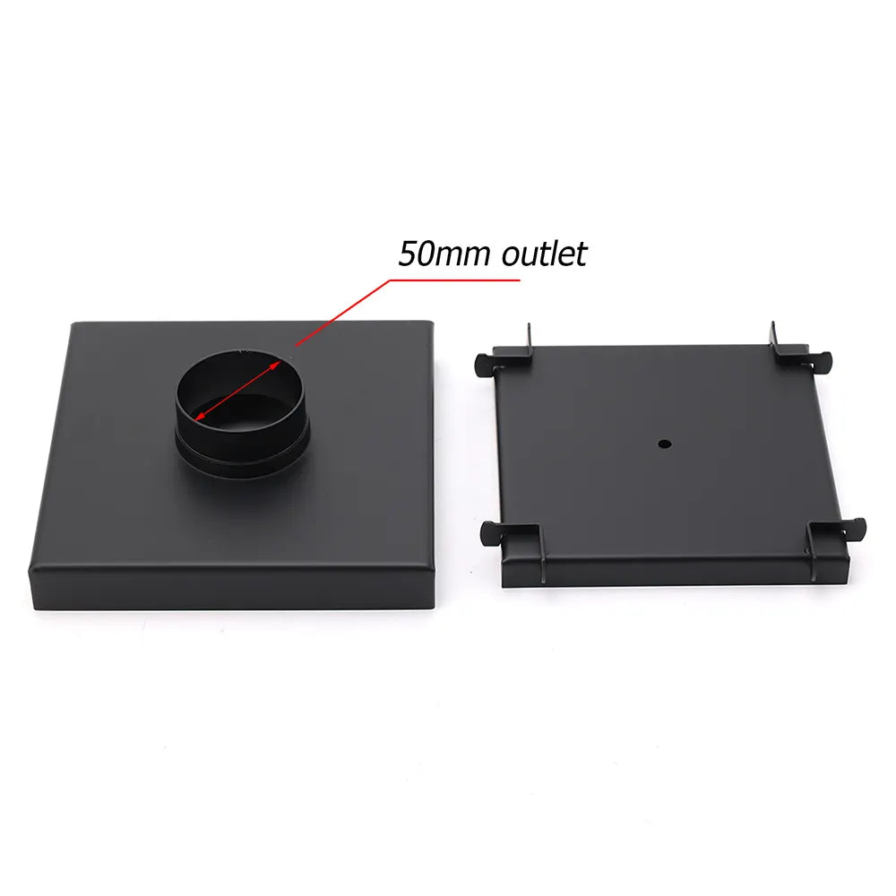 Matt Black 150x150mm Tile Insert Floor Drain Shower Grate 50mm Outlet Watermark - Image 4