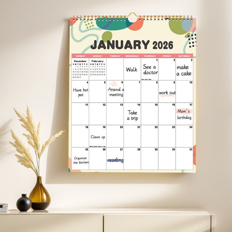 Calendar 2026 - Hangable 12 Months - Calendar - With wire-o-binding - Yearly calendar - Monthly planner - Wall calendar - 37 x 30cm - Image 3