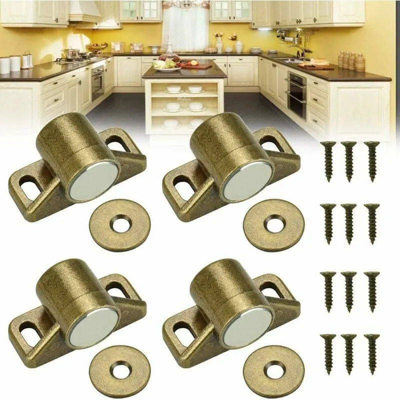 pcs magnets for cabinet doors, magnetic door lock, magnetic door closer with 4 washers and 12 screws, magnetic cabinet closure for furniture, wardrobe, cupboard - Image 5