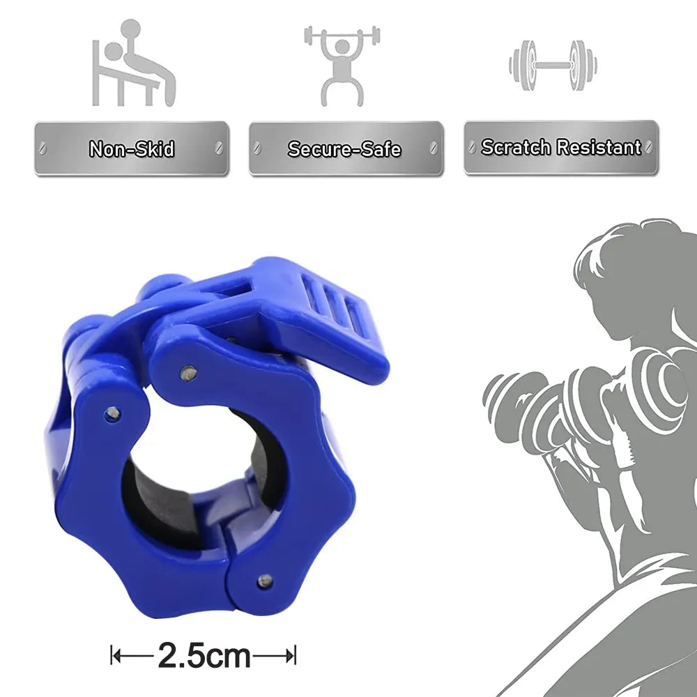 pcs Gym Barbell Clamps Quick Release Barbell Collar Clamps for - Image 5
