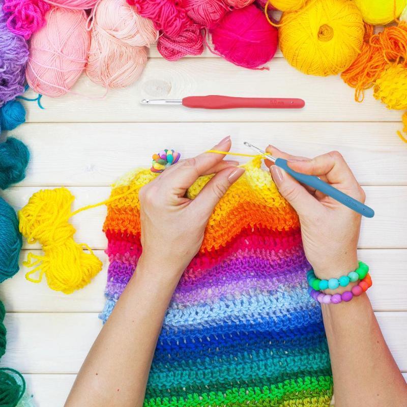 45-piece crochet set with needles, markers, tape measure - Knitting Kit Multicolor multicolor - Image 5