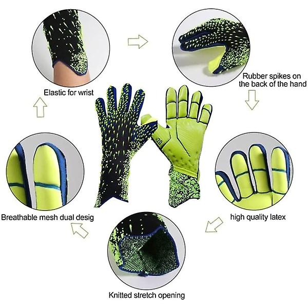 Pair Size 6 Goalkeeper Gloves Football Gloves - Image 4