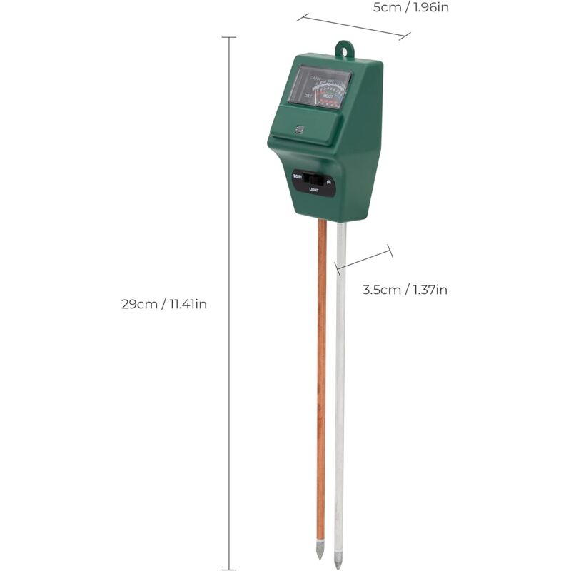 3-in-1 Soil pH Meter Soil Test Kit Plant Moisture Meter PH Soil Meter for Flowers/Grass/Plant/Garden/Farm/Lawn 2905038MM - Image 5