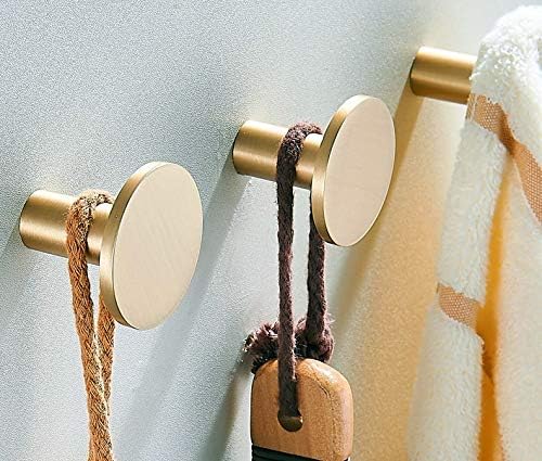 Set of 4 wall hooks in brushed brass, towel hooks in gold - Image 5