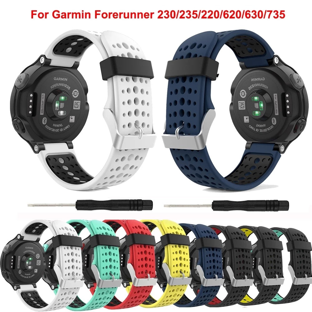 Garmin Forerunner 235/235Lite Watch Band Soft Silicone Replacement Strap for Garmin Forerunner 235/220/230/620/630/735 Smartwatch - Image 5
