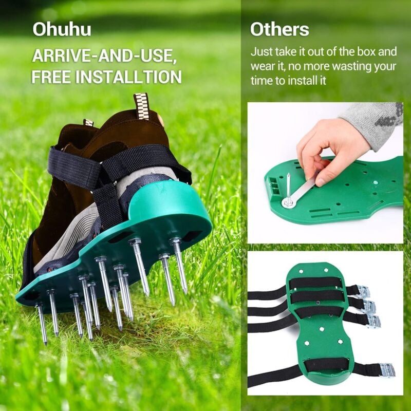 Lawn Aerator Sandals Free Installation, Lawn Spike Shoes Lawn Vertical Cutter Grass Shoes Garden—max - Image 5