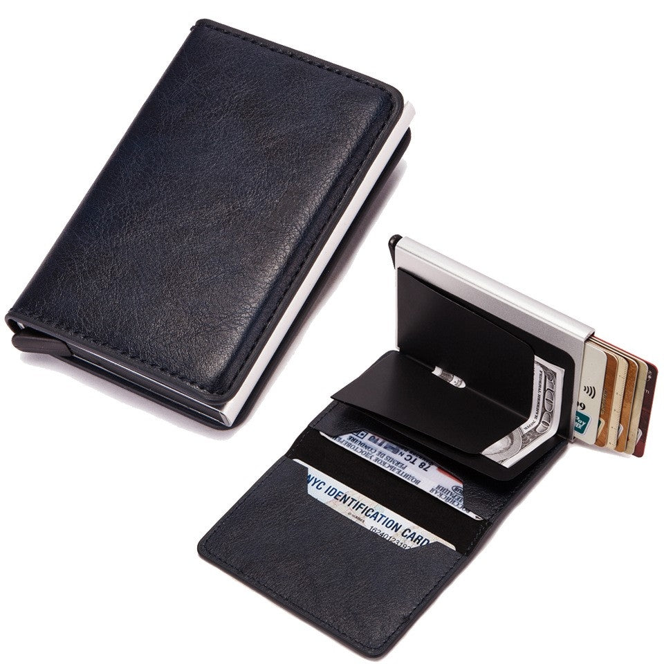 Card Holder with RFID & NFC Protection - Choose your color! Dark blue Dark blue - Image 3