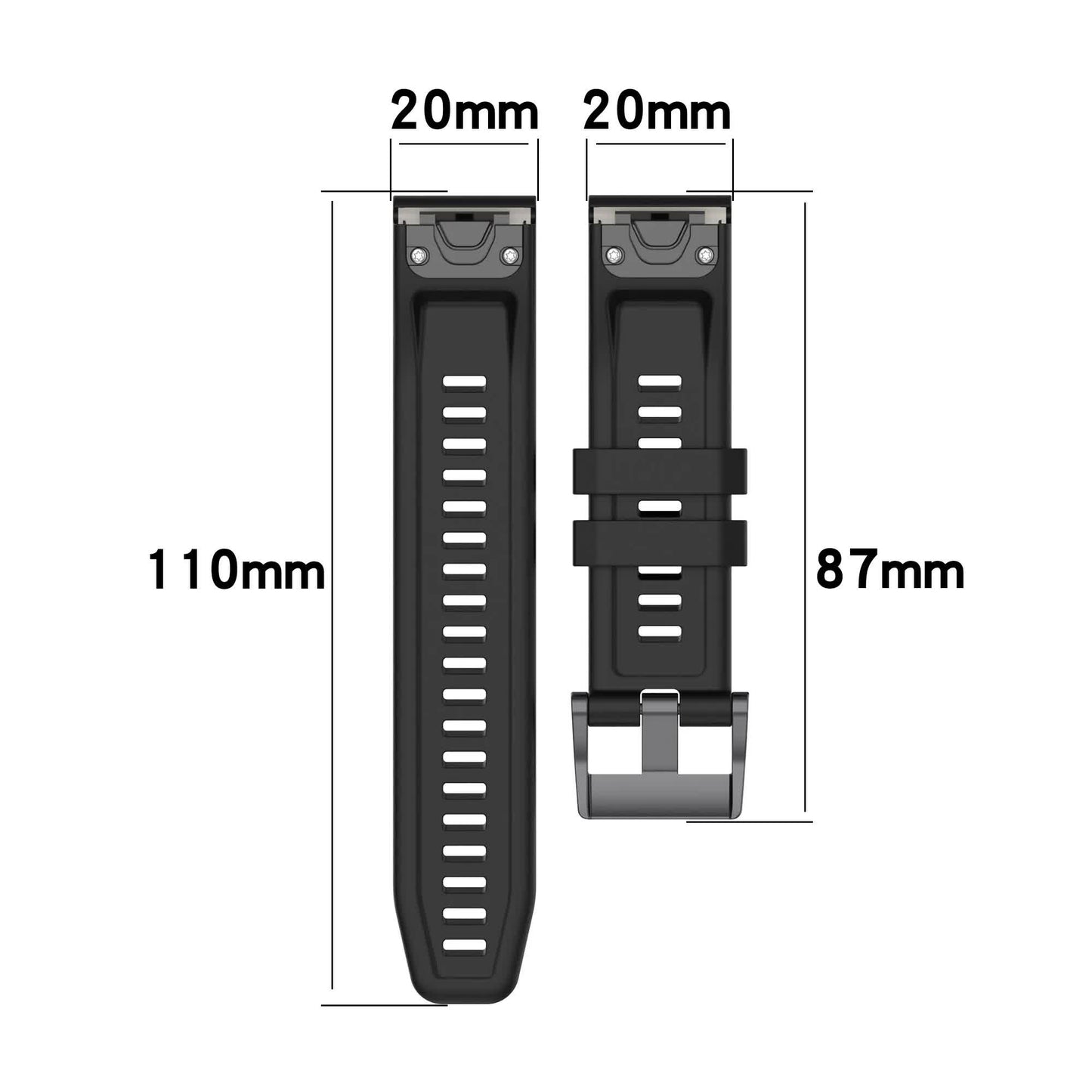 26mm Silicone Strap for Garmin fenix 7X 7 7S 6X 6 Pro 6S 5 5X Plus Smartwatch Bracelet for Garmin Descent mk2i mk3 51mm 12 12 Garmin Fenix 7S - Image 6