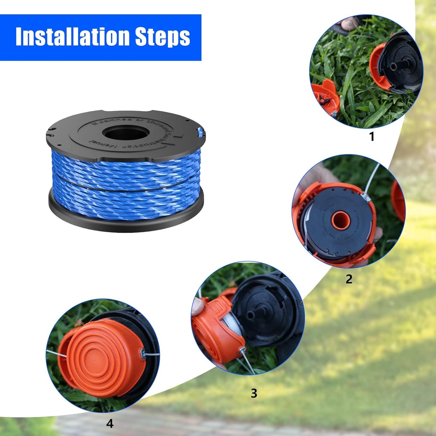 Replacement Spool for Black & Decker A6441 Trimmer Line, 1.65mm, Replacement Spools for GL652, GL655, GL650, GL660, GL680 Trimmer - Image 5