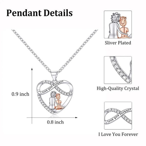 Grandma Grandchild Necklace with Card \"I Love You Forever\" - Image 5