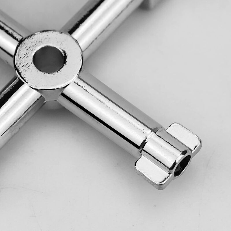 4-in-1 Universal Electrical Cabinet Wrench for Elevators and Valves Silver Multifunctional Tool Wrench - Image 4