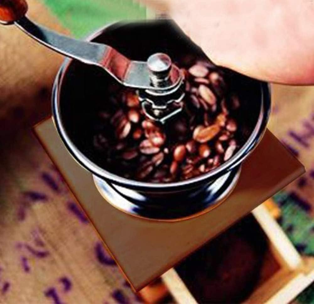 Wooden Coffee Grinder Vintage Antique Ceramic Hand Cranked Coffee Grinder with Retro Style Wooden Coffee Grinder-tfrf - Image 5