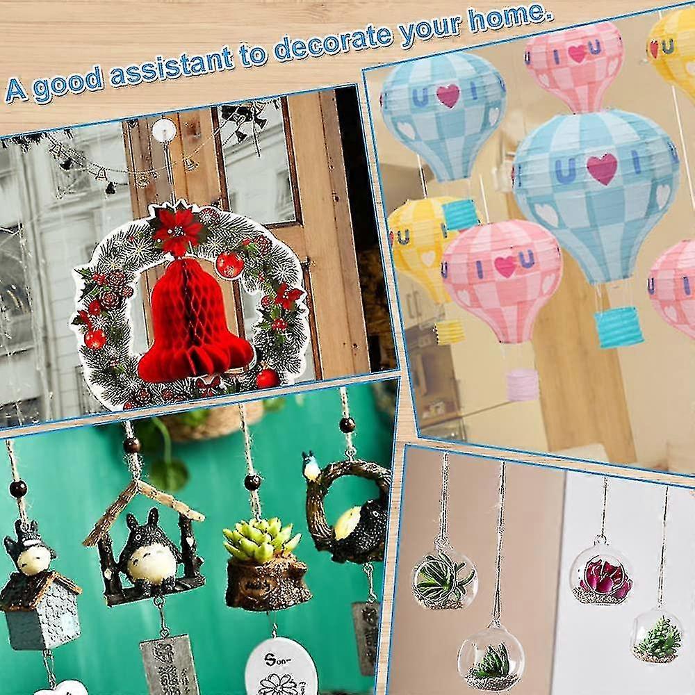 50 pcs Ceiling Hook Self-Adhesive Hook 20mm Plastic Hook Without Drilling Hook Ceiling Fixation Self-Adhesive Wall Hook Ceiling Suspension Hook Shibaod_max - Image 5