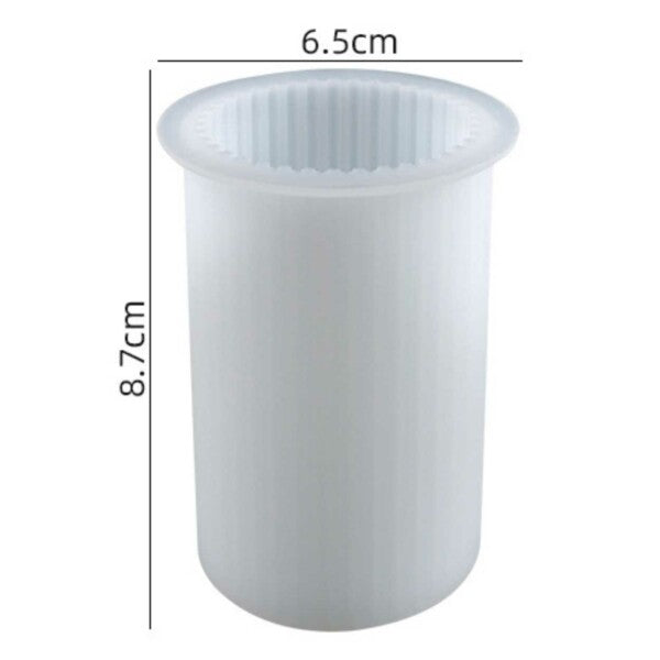 Halloween Deals DIY Silicone Candle Mold Ribbed Candle White White - Image 4