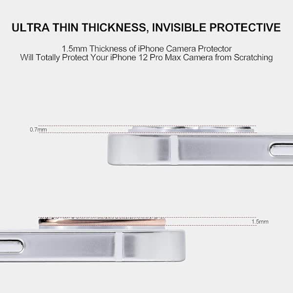 Bling Camera (Rose Gold) Back Cover for iPhone 12 Pro Max Camera, Diamond Protective Sticker Camera Lens Lens Cover for Apple iPhone 12 Pro Max - Image 4
