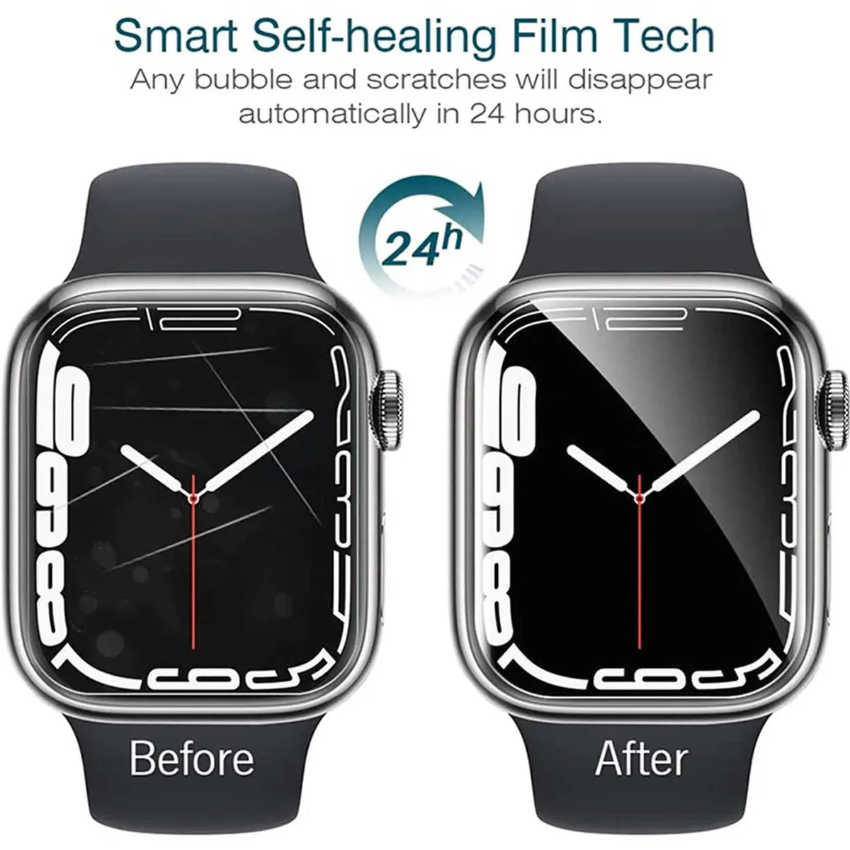 3-pack Screen Protector for Apple Watch 1/2/3 42mm - Full Coverage Transparent - Image 3