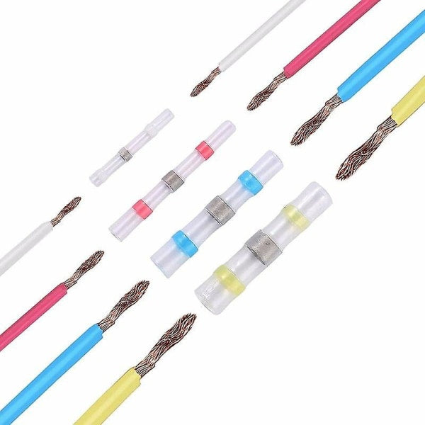 500pcs Electrical Cable Lugs Solder Heat Shrink Tubing, Maidodo Heat Shrink Tubing Solder Butt Joint Insulated Electrical Contacts Waterproof Marine Automotive - Image 5