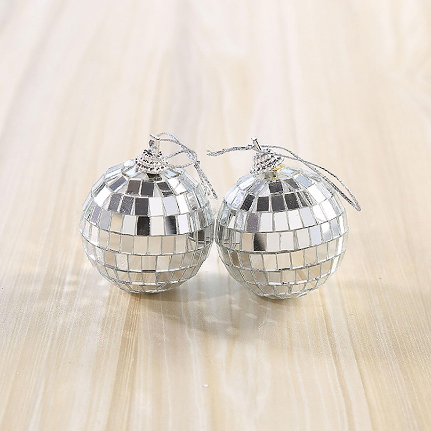 6/12 pcs Mini Disco Ball Party Decorations Silver Mini Plastic Ornaments Small Disco Balls Silver Silver_MGF Silver 6CM - Image 5
