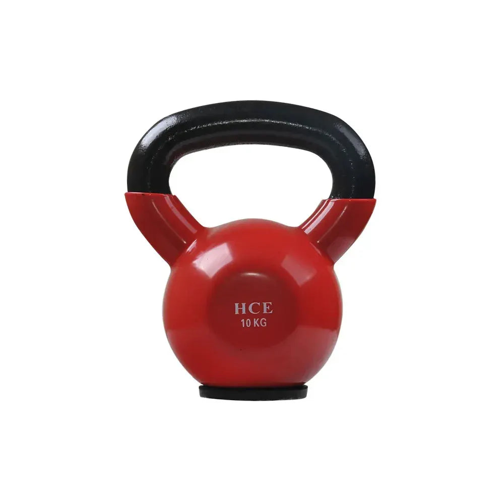 10kg Vinyl Coated Kettlebell – Solid Cast Iron with Rubber Base